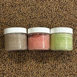 Cocou Body Scrub Trio ft. Coconut Lime, Tropical Splash, and Coconut Cream
